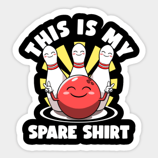 This is My Spare Shirt Bowler Bowling Lovers Lucky Bowling Sticker